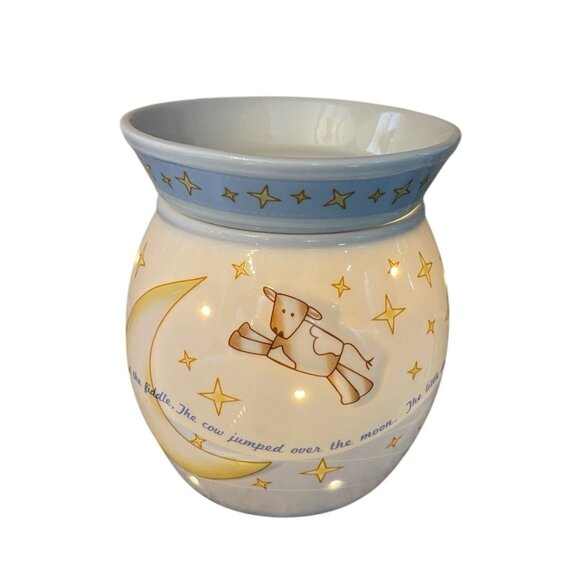 Scentsy Retired Over The Moon Mid Size Wax Warmer Nursery Rhyme Baby’s Room - Picture 1 of 5
